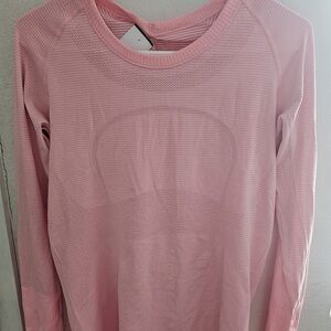 Lululemon Athletica Pink Fitted Long Sleeve Hoodie